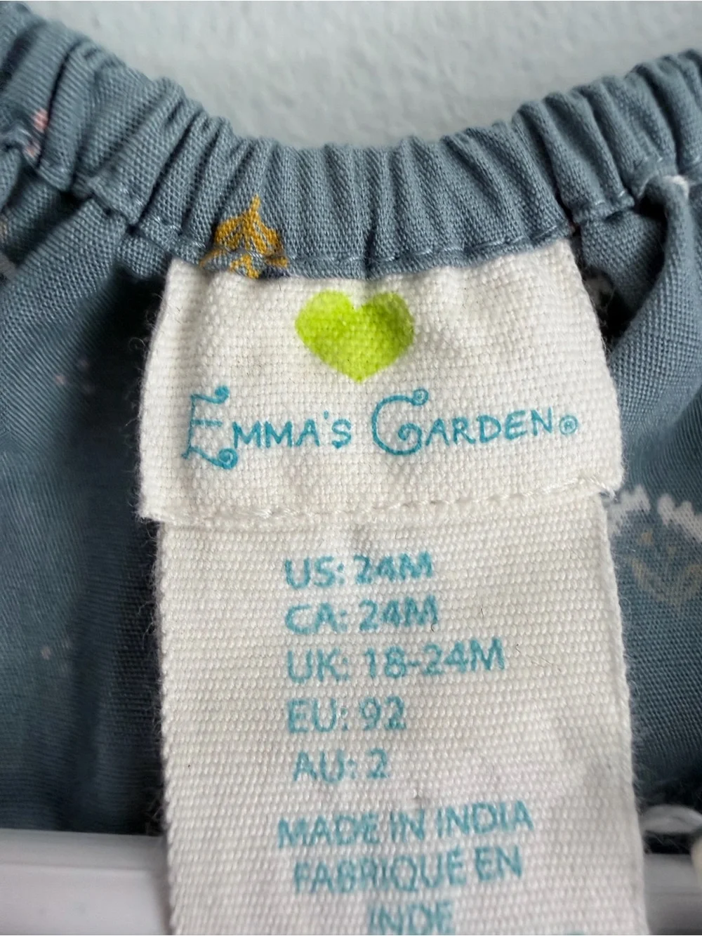 Emma’s Garden Blue Floral Jumpsuit Romper Girls 24M